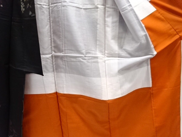  大正ロマン　流水に楓模様織り出し着物